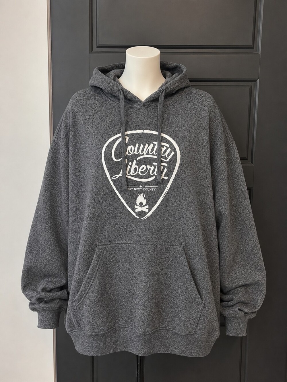 Country Liberty Womens Gray Pullover Hoodie RARE Hard To Find